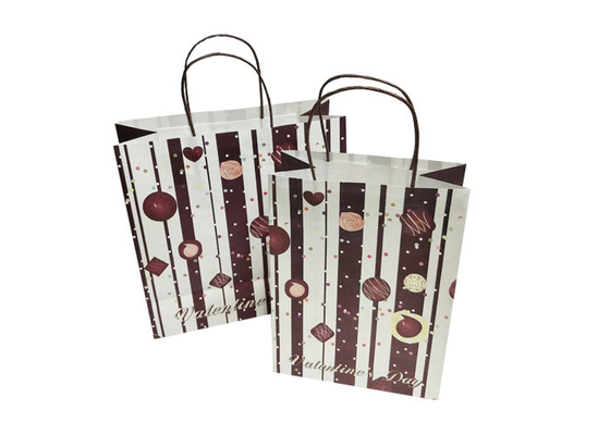 Bolsos superiores elegantes de la panadería del papel de Kraft para la protección del medio ambiente de las galletas