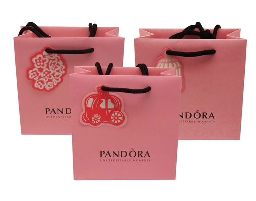 Good price Bolsa de papel de color personalizado con mango negro en línea