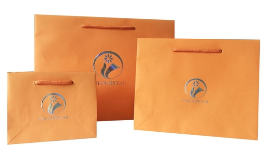 Good price La naranja personalizó las bolsas de papel/manija impresa aduana del negro de las bolsas de papel en línea
