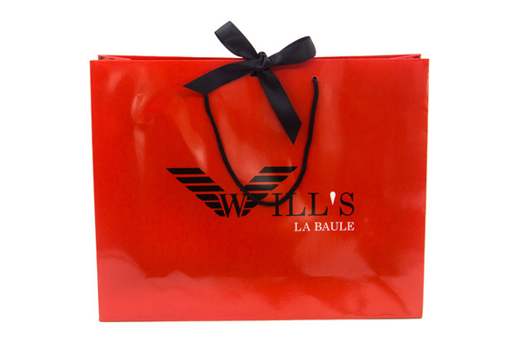 Good price El rojo personalizó las bolsas de papel, bolsas de papel de encargo con el logotipo modificado para requisitos particulares en línea