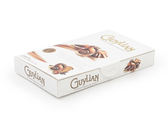 Good price Cajas de regalo del caramelo de chocolate con la ventana, cajas de papel del logotipo de la hoja de oro para los chocolates en línea