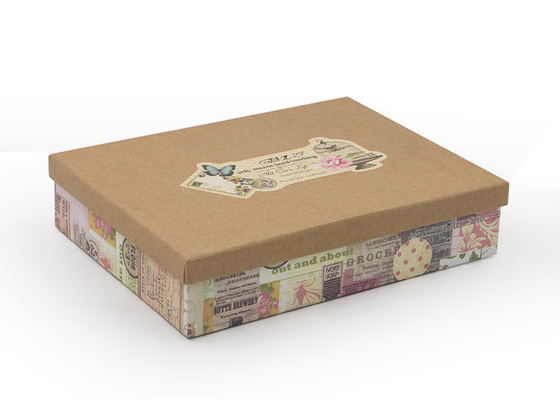Good price Caja de regalo respetuosa del medio ambiente del papel de Kraft con la caja de regalo de empaquetado de la tapa para la camisa/la ropa en línea