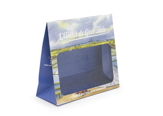 Good price Bolsas de papel personalizadas Kraft sostenibles blancas con la ventana de la transparencia en línea