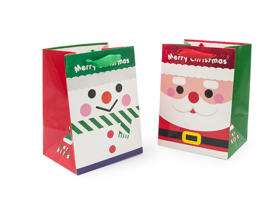 Good price Bolsos impresos a todo color del regalo de la Feliz Navidad con la certificación del CE del brillo en línea
