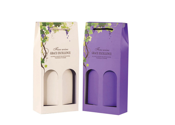 Good price Empaquetado/dos cajas de encargo de la caja de regalo del vino de Coloful de la botella de vino de la ventana en línea