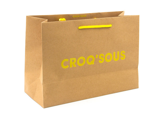 Good price Los bolsos de compras amistosos del papel de Eco Kraft con las manijas modificaron la impresión del logotipo para requisitos particulares en línea