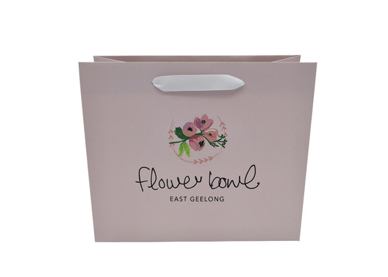 Good price La aduana elegante del estilo de la flor imprimió bolsos de papel personalizados del regalo con las manijas en línea