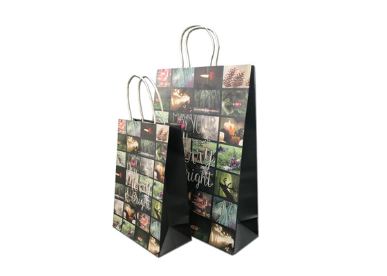 Good price La Navidad de lujo decorativa que empaqueta, desea bolsos de compras de papel impresos en línea