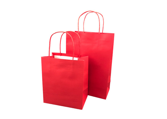 Good price Papel rojo que empaqueta, tamaño modificado para requisitos particulares biodegradable de Eco de los bolsos de compras en línea