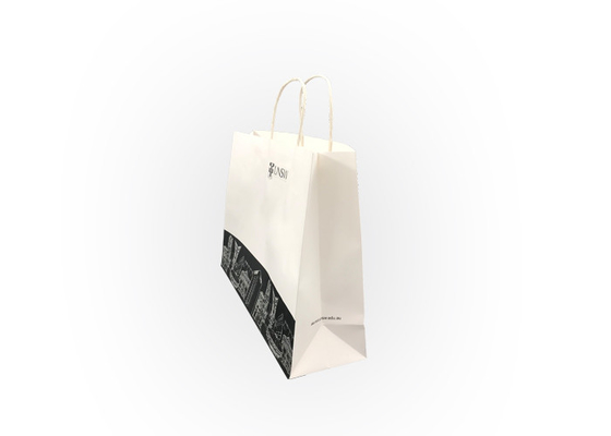 Good price Bolsos de papel blancos del empaquetado de Eco/de compras del papel grande con las manijas en línea