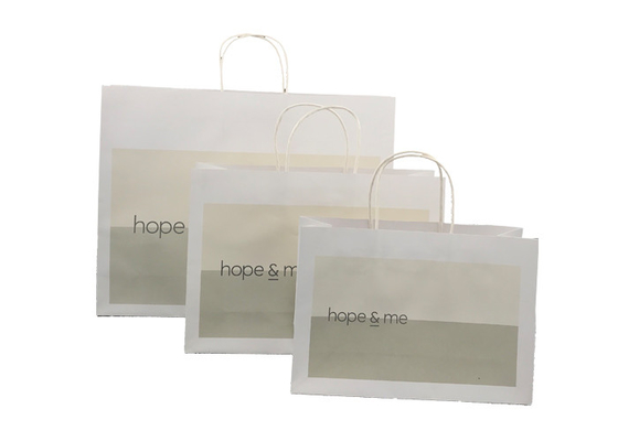 Good price Bolsas de papel blancas naturales de Kraft para el regalo que empaqueta aspecto de moda en línea