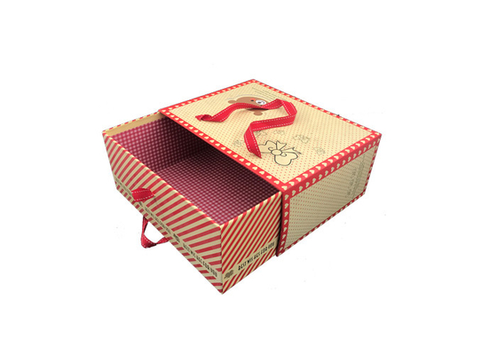 Good price Diseño de desplazamiento de la corbata de lazo de Brown Kraft del papel del regalo del cajón de lujo exquisito de los bolsos en línea