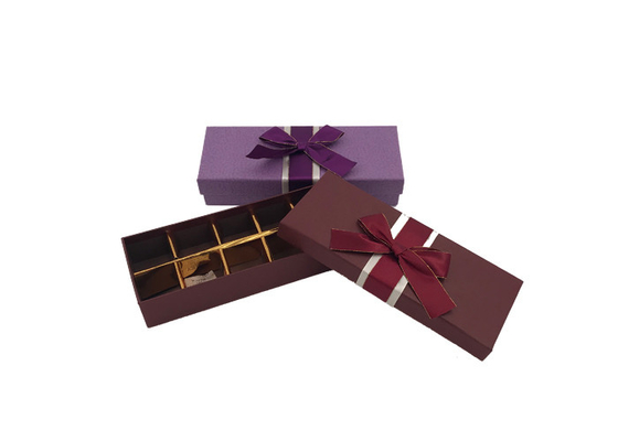 Good price Cajas elegantes personalizadas del chocolate de la cartulina con los divisores/cinta adornada en línea